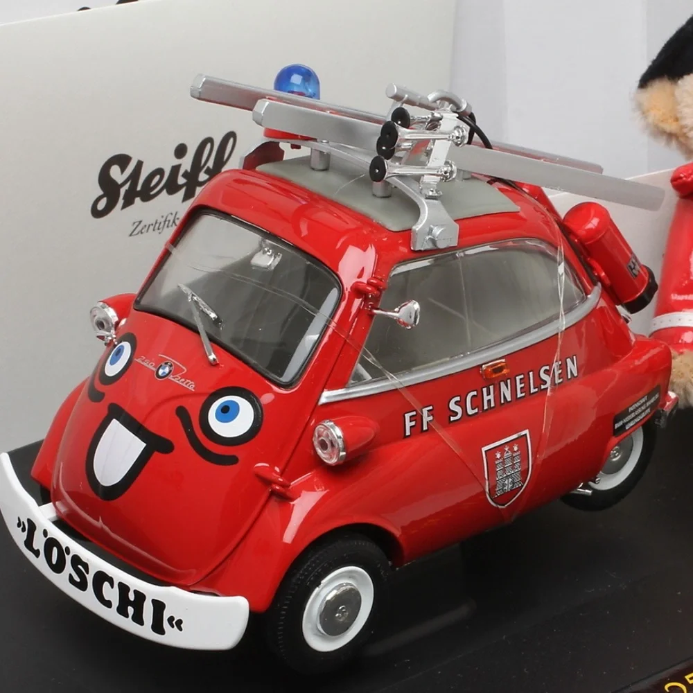 Revell x Steiff Red Fire Rescue Isetta Toy Car with Bear